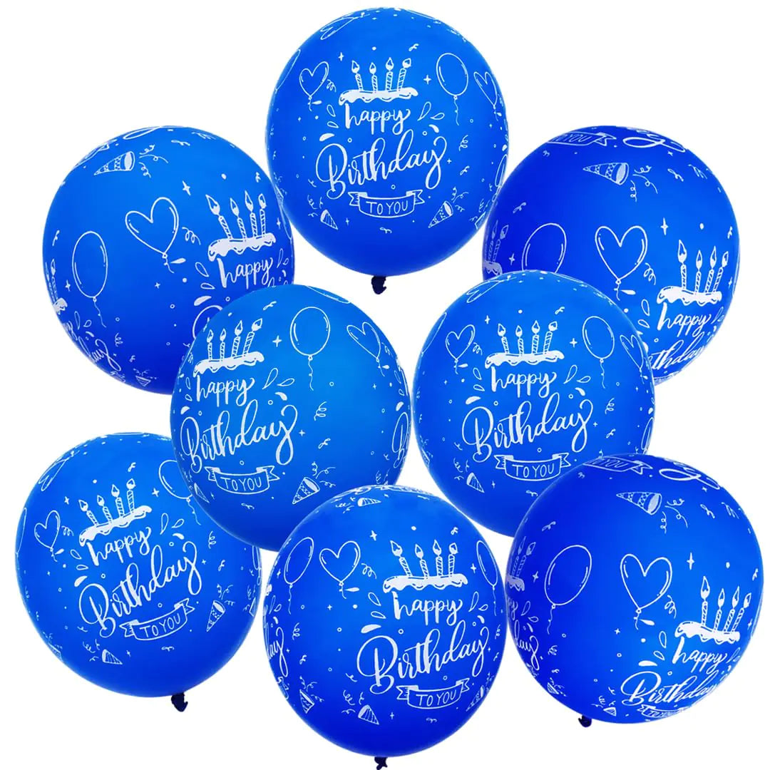 Blue Sky Birthday Latex Balloons 30-Pack