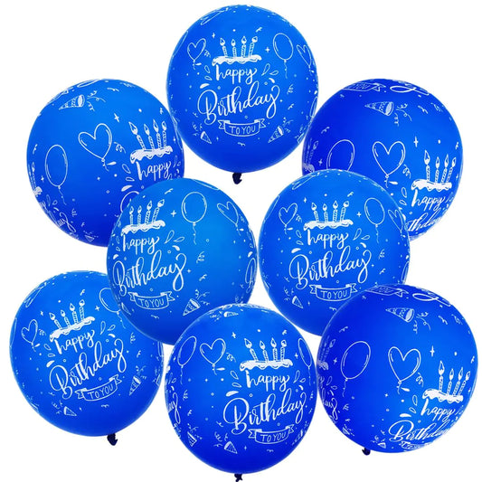 Blue Sky Birthday Latex Balloons 30-Pack