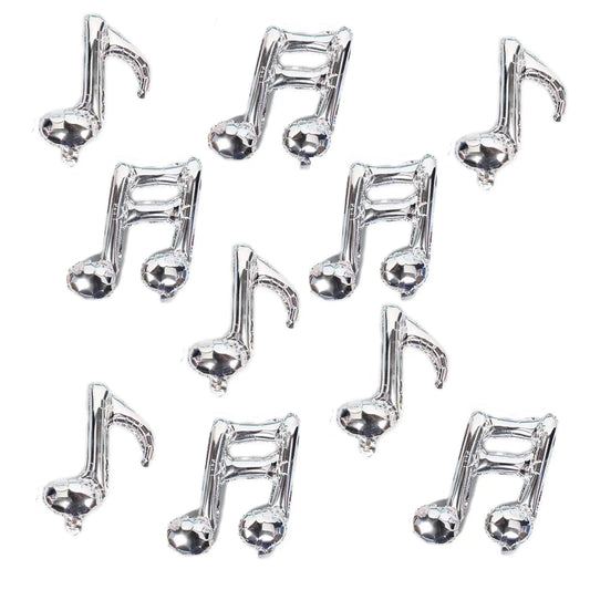 Melodic Moments 10-Pc Silvery Mylar Balloon Set